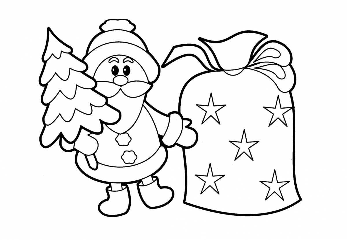 Santa claus funny coloring book
