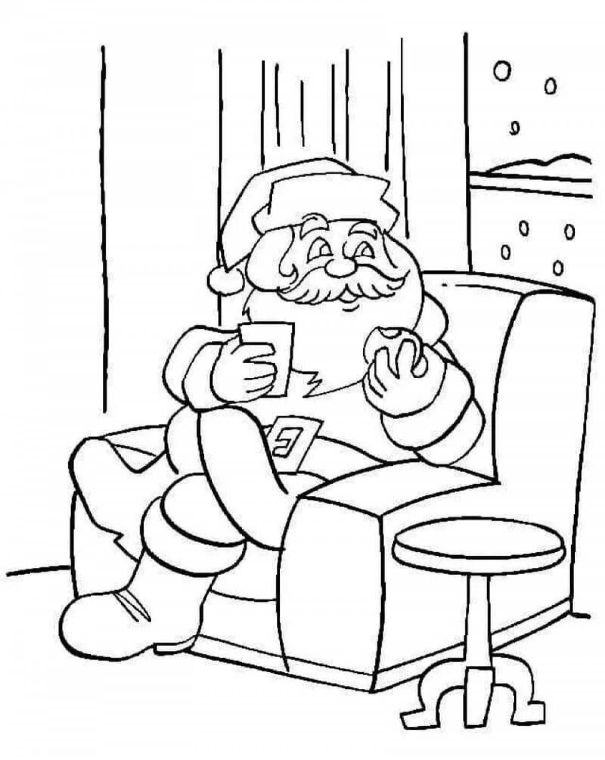 Coloring Stimulated Santa Claus