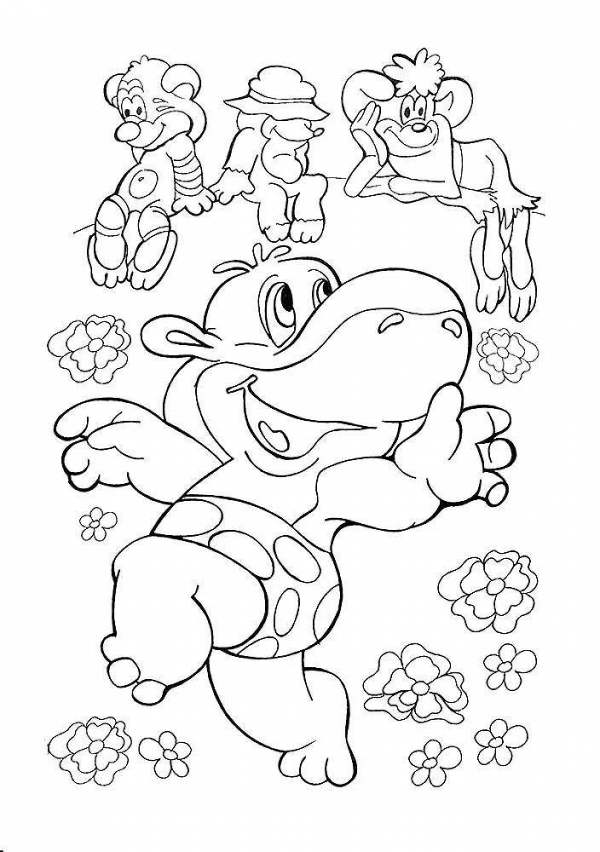 Раскраска Мультипликационные персонажи советских мультфильмов