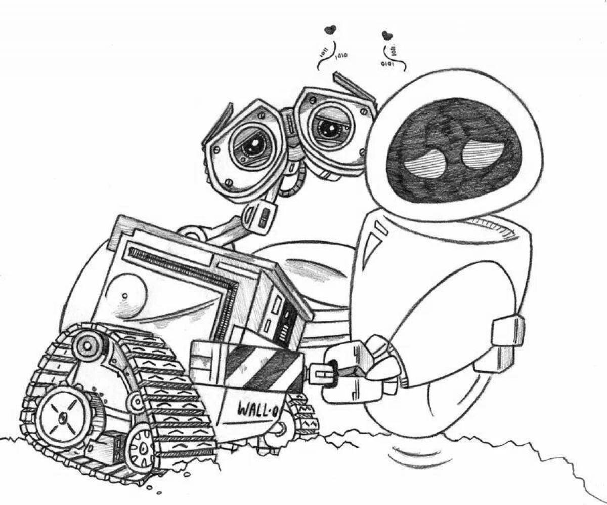 Wally and Eve's awesome coloring pages