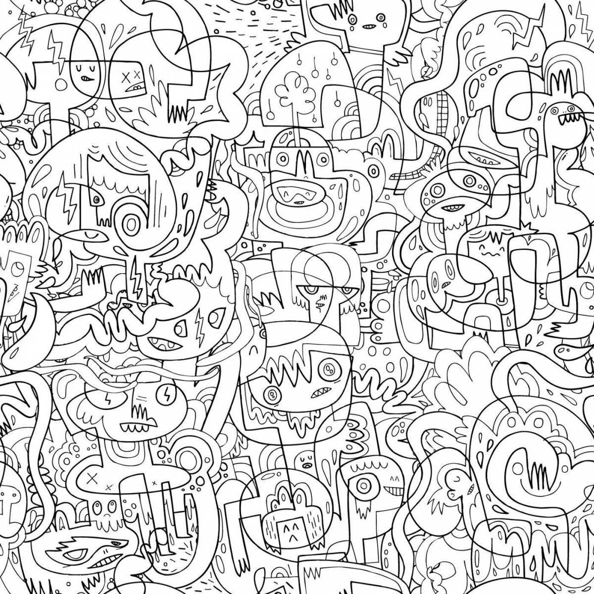 Bold coloring page wall poster
