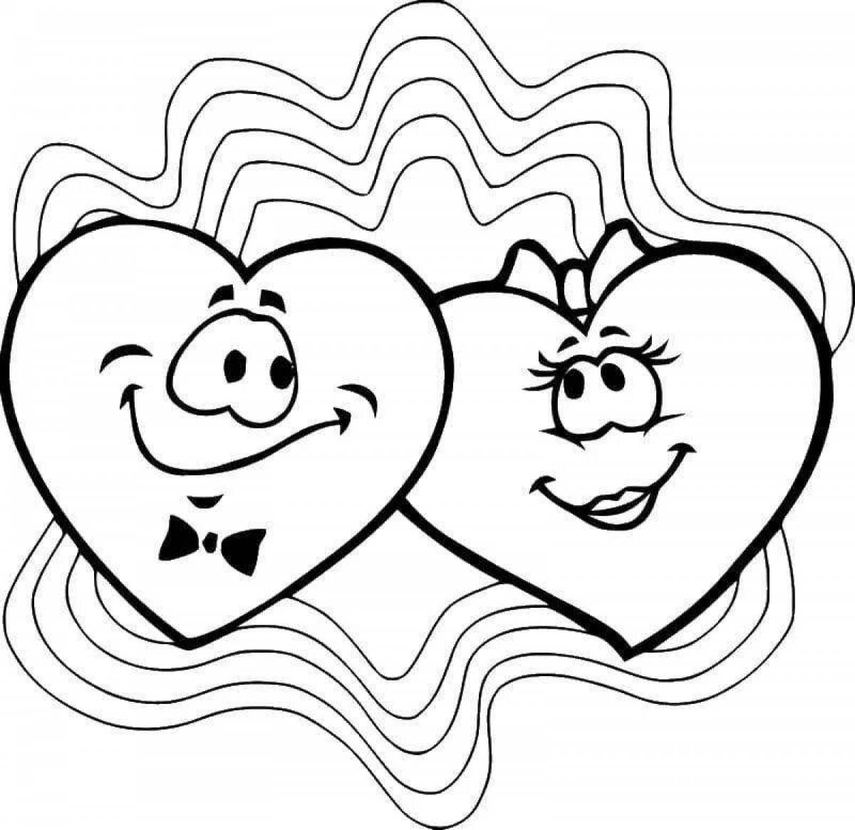Lovely valentines day coloring page
