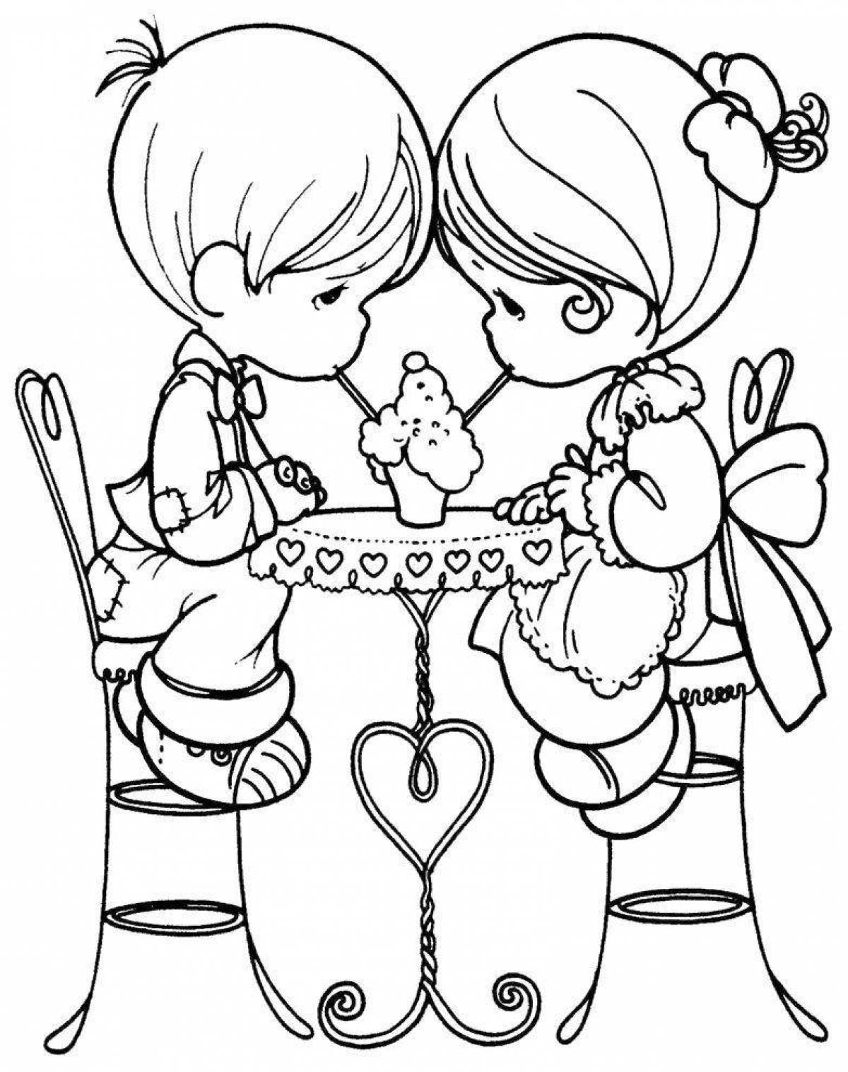 Soulful valentine's day coloring book