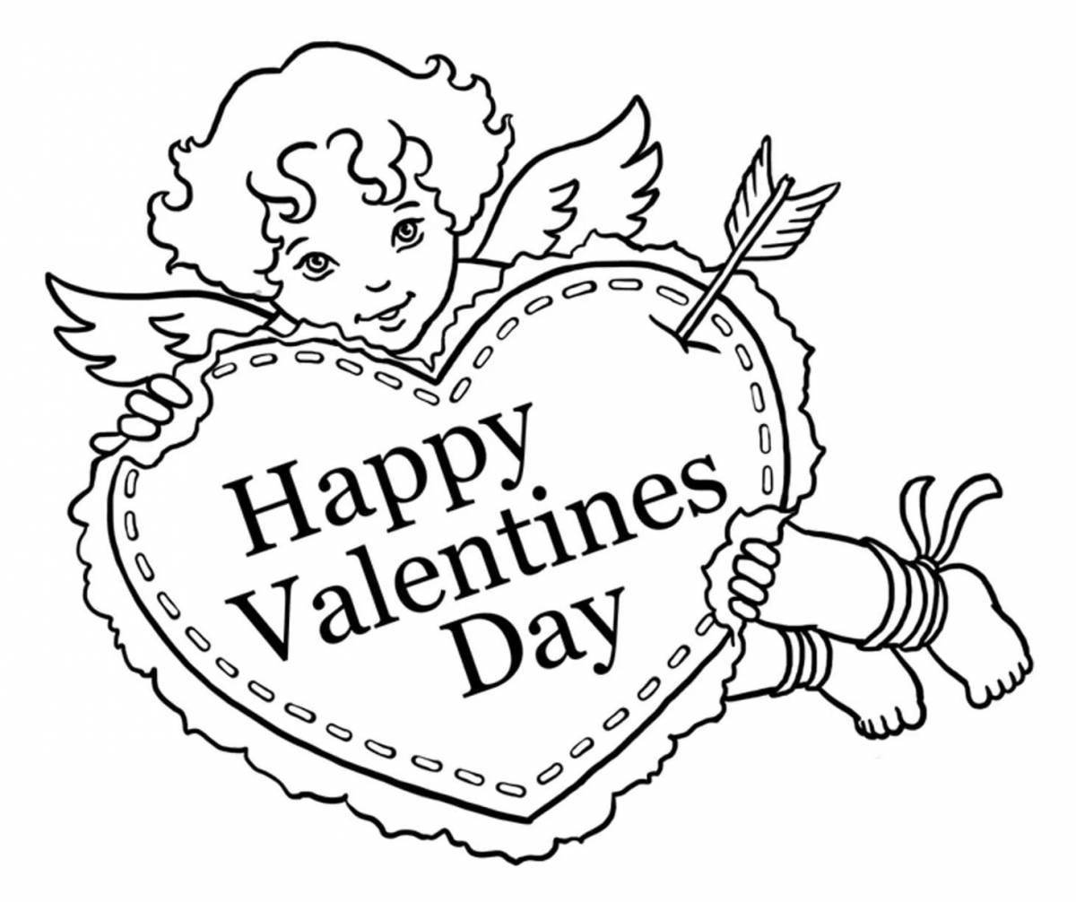 Glorious valentines day coloring page