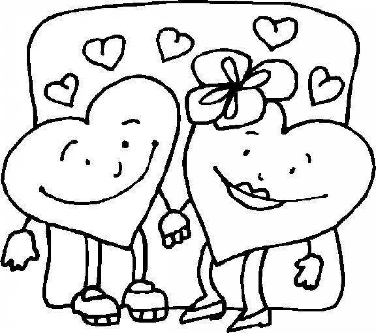 Great valentine's day coloring book
