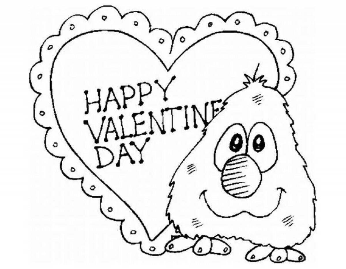 Coloring page shiny valentine's day