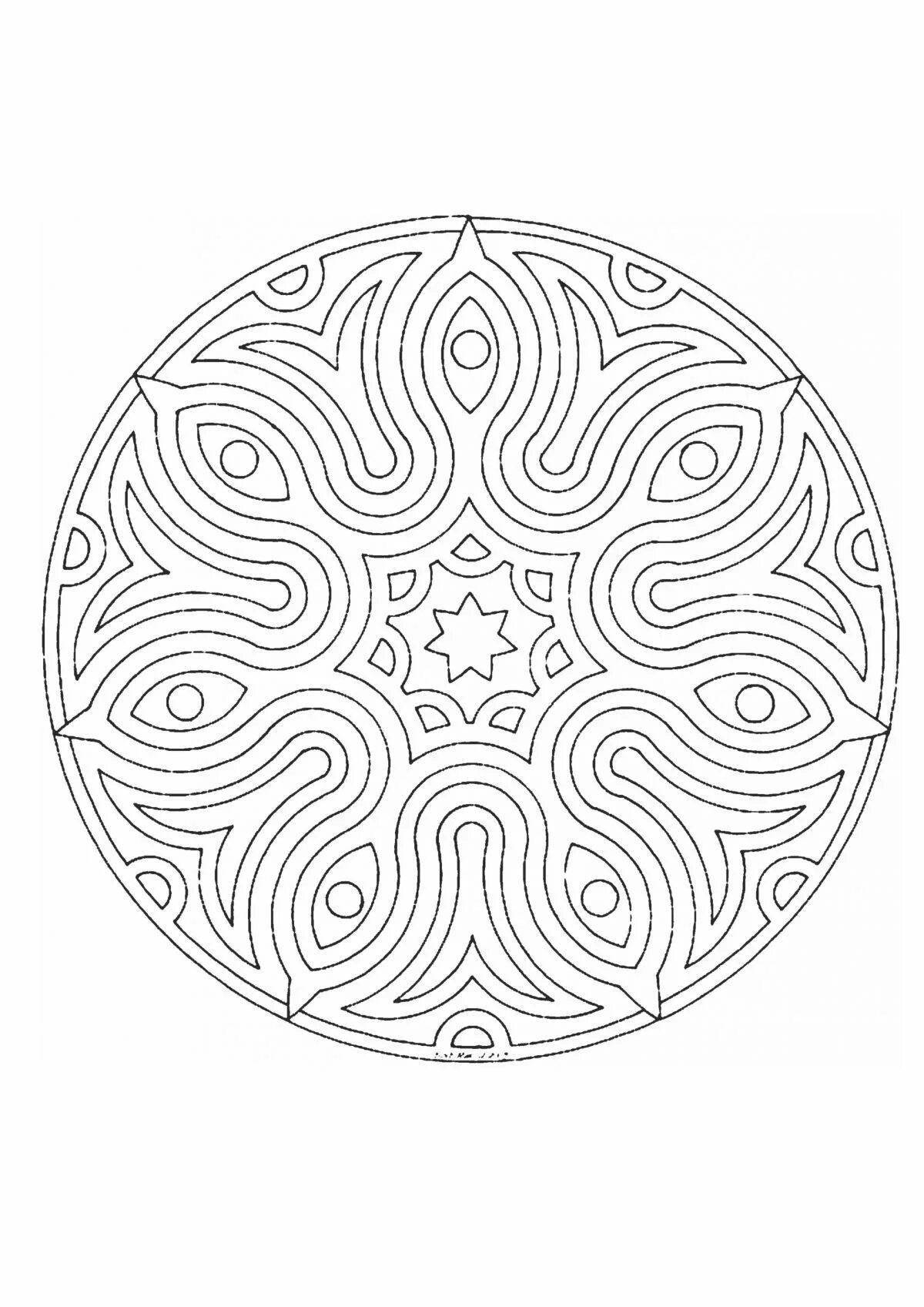 Замысловатый орнамент в круге