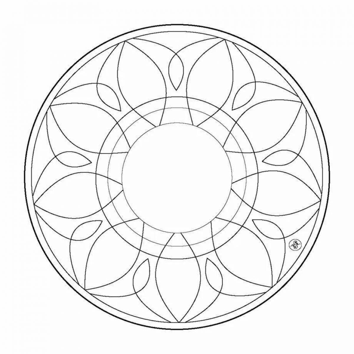Детальный орнамент в круге
