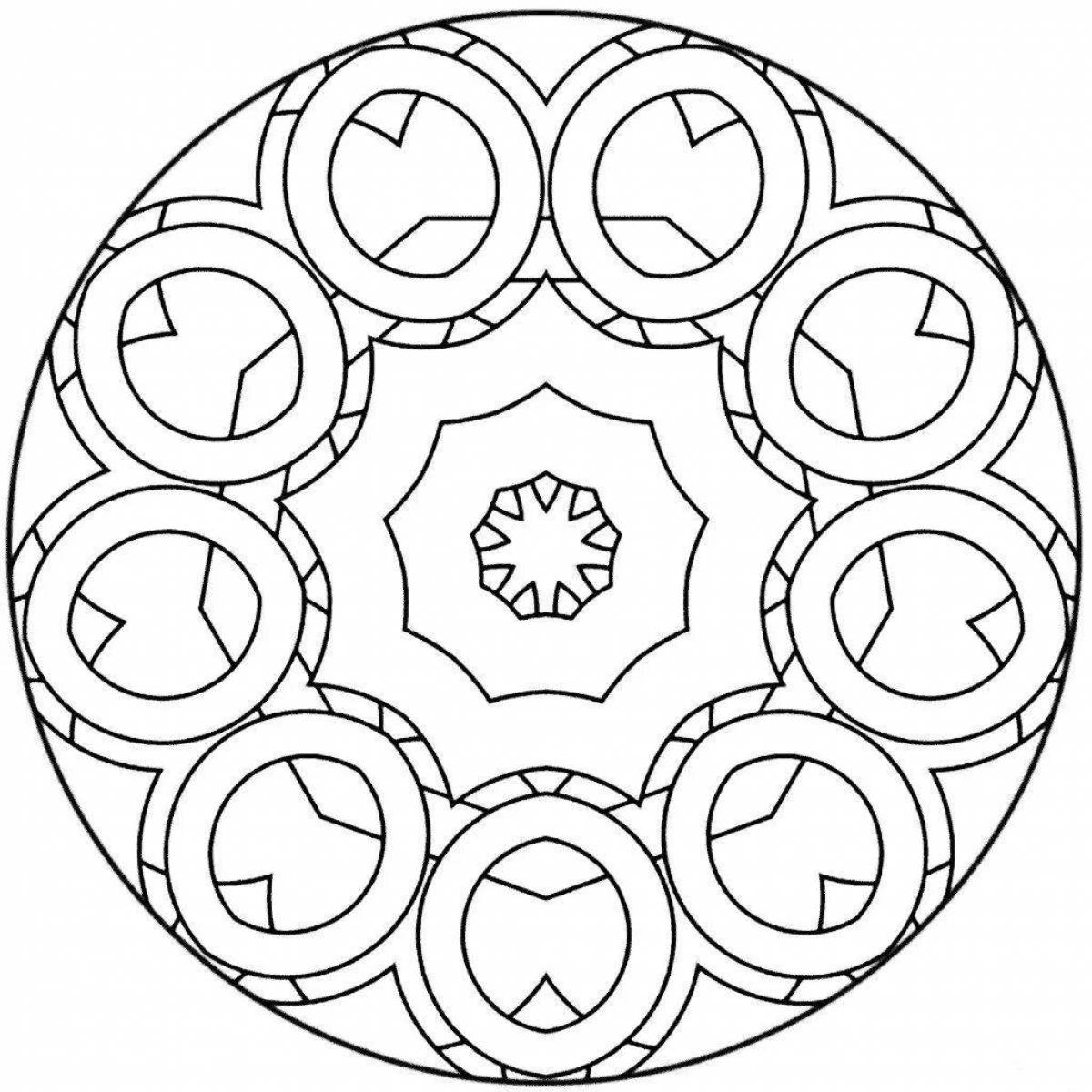 Веселый орнамент в кругу