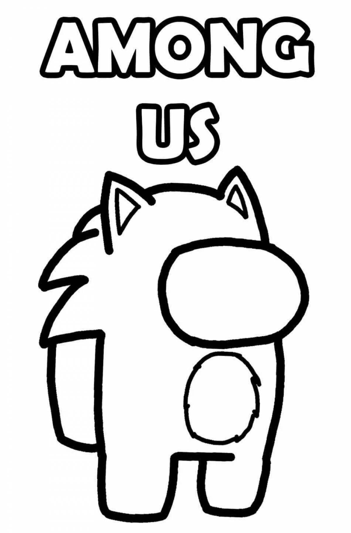 Coloring page funny ace cat