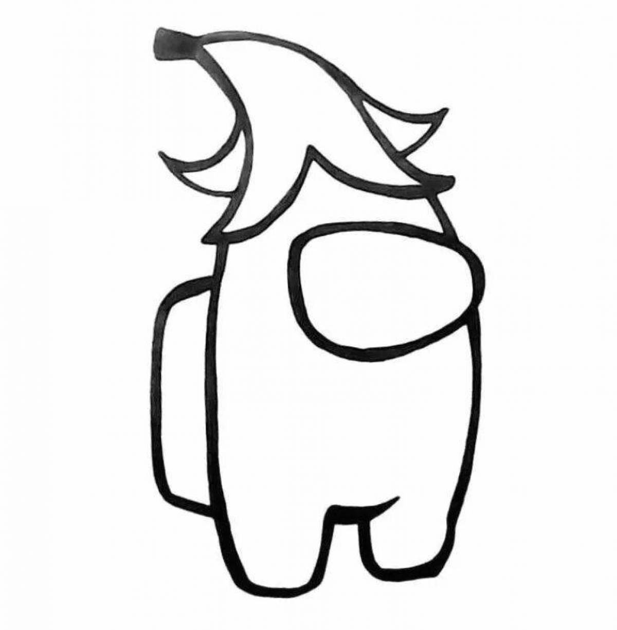 Раскраска хитрый ас-кот