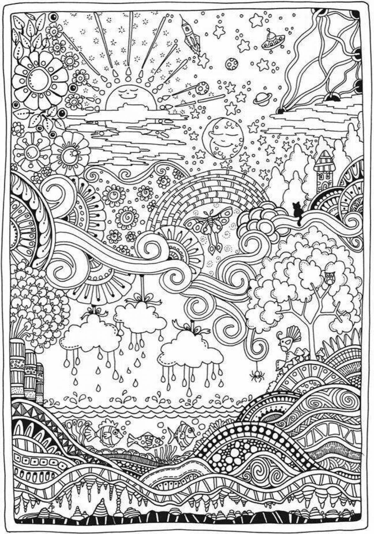 Fancy coloring book for all adults