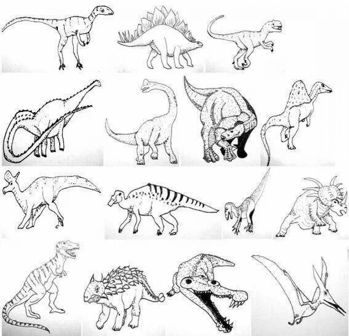 Fabulous cartoon Tarbosaurus coloring page