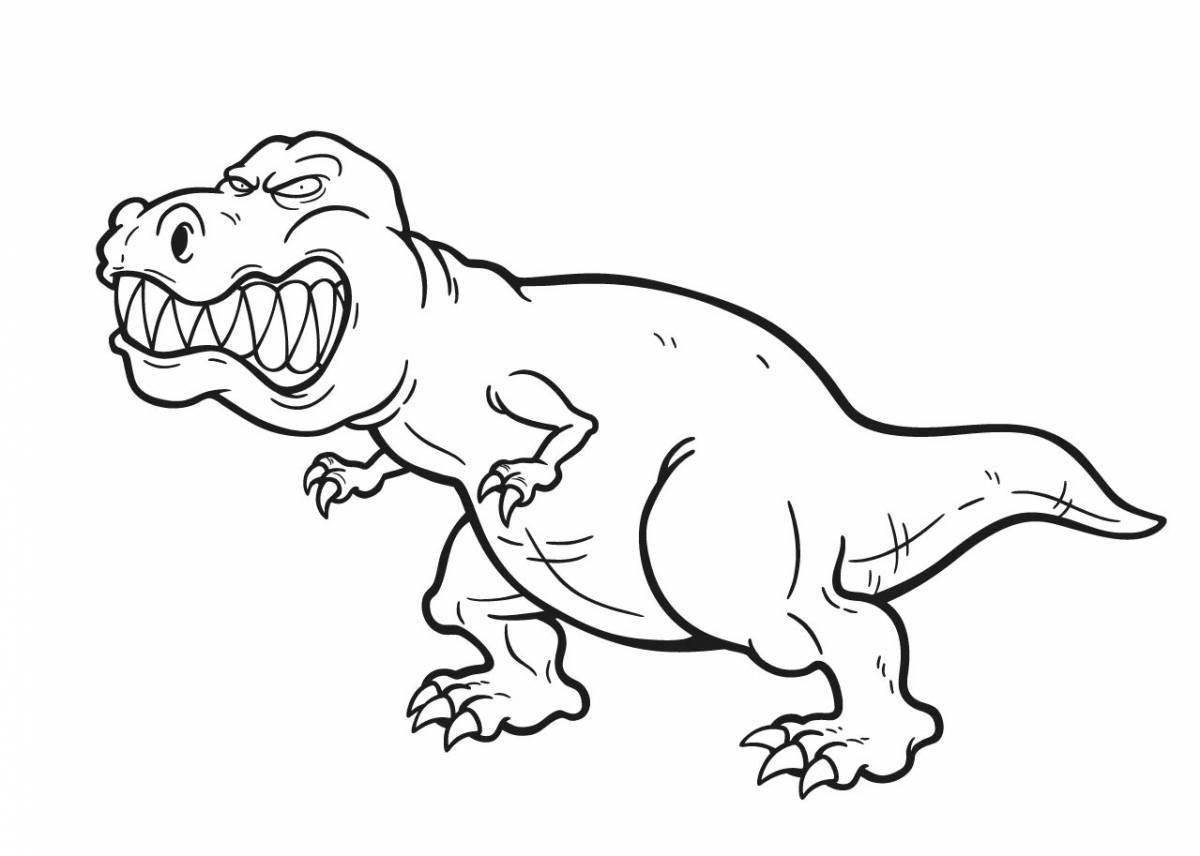 Adorable Tarbosaurus cartoon coloring book