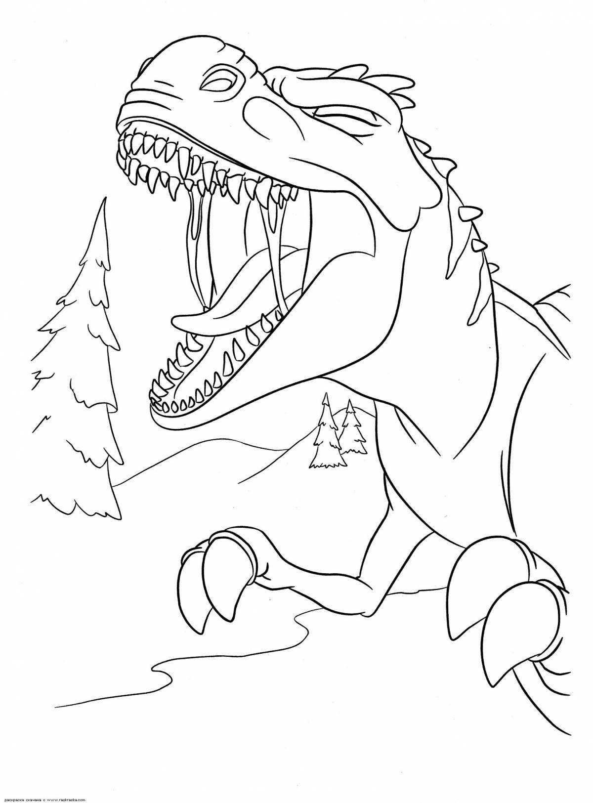 Tarbosaurus cartoon coloring book