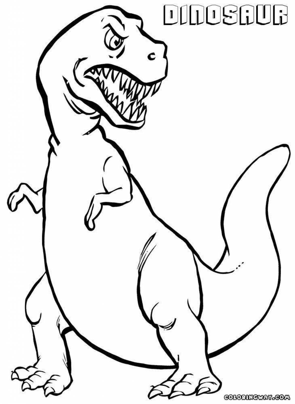 Tarbosaurus fun cartoon coloring book