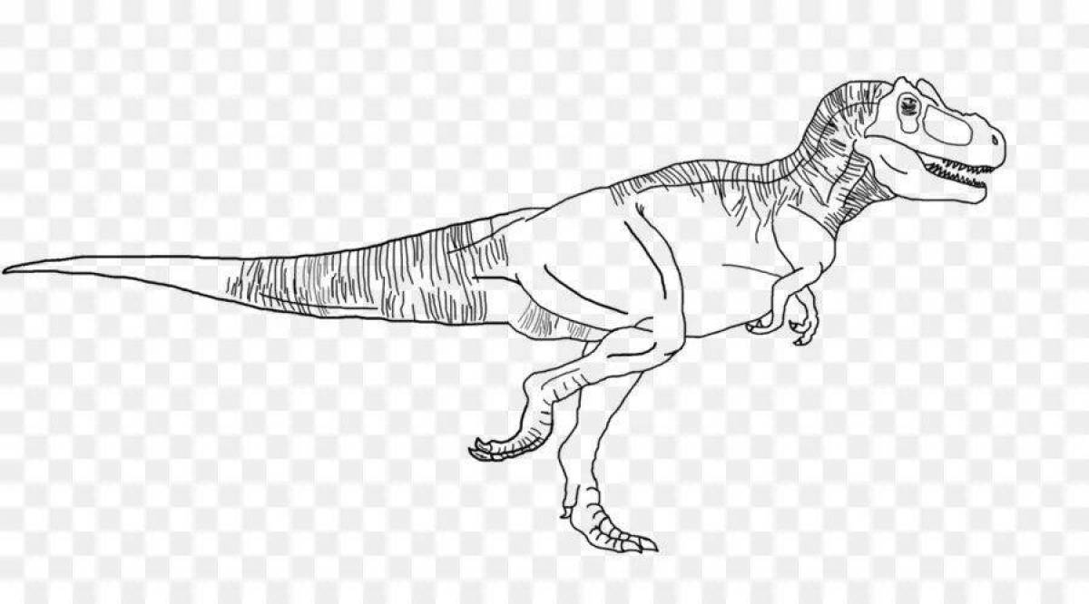 Fancy cartoon coloring of Tarbosaurus