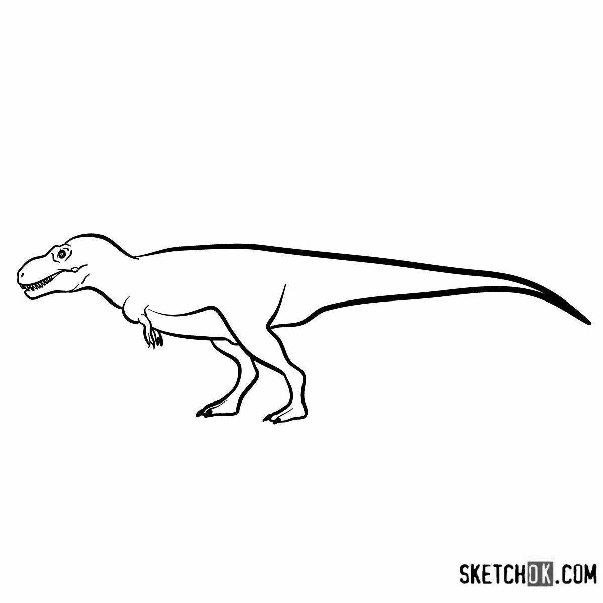 Attractive cartoon coloring of Tarbosaurus