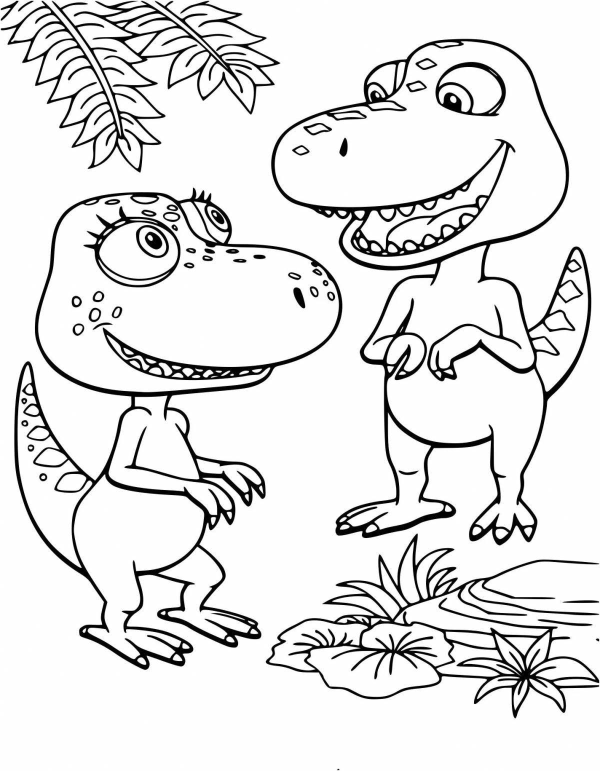 Intriguing cartoon coloring of Tarbosaurus