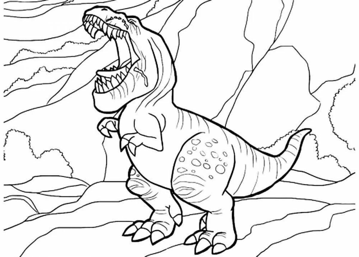 Awesome Tarbosaurus cartoon coloring book