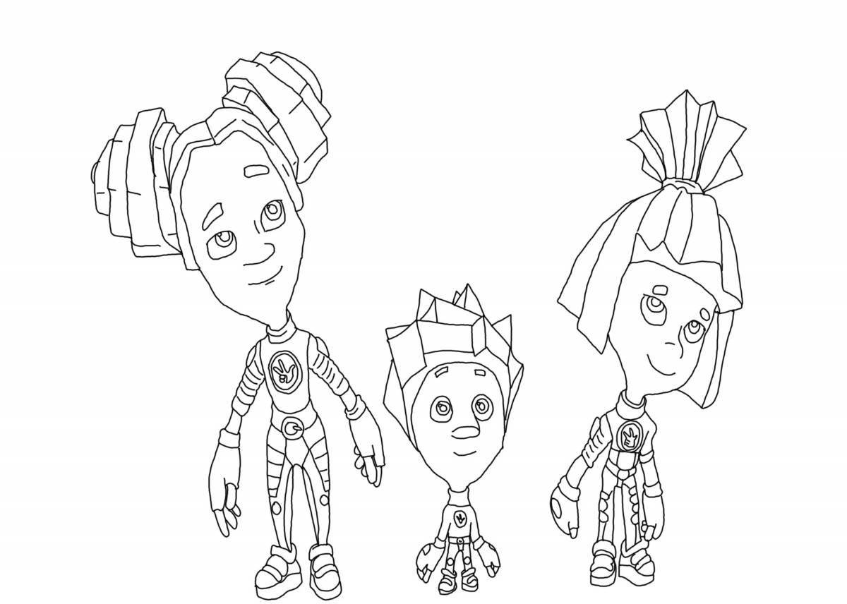 Charming coloring sim and zero fixies