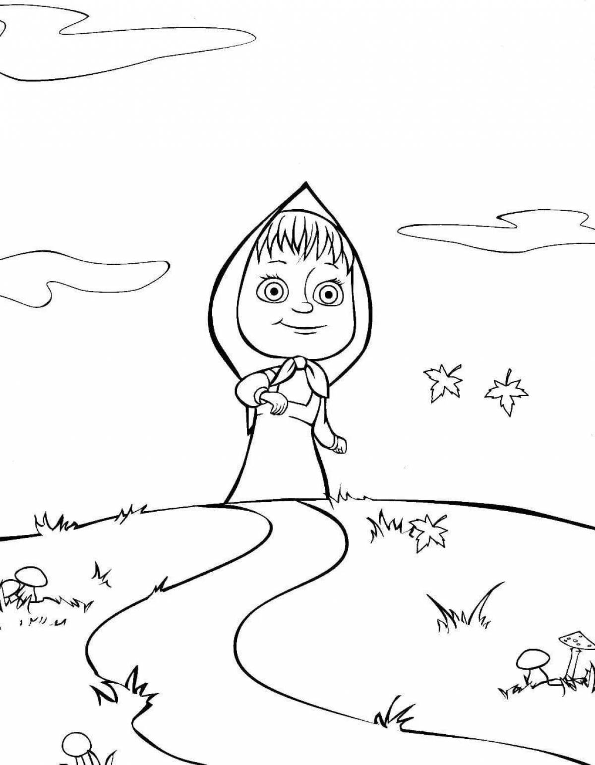 Delightful coloring pages masha and the bear
