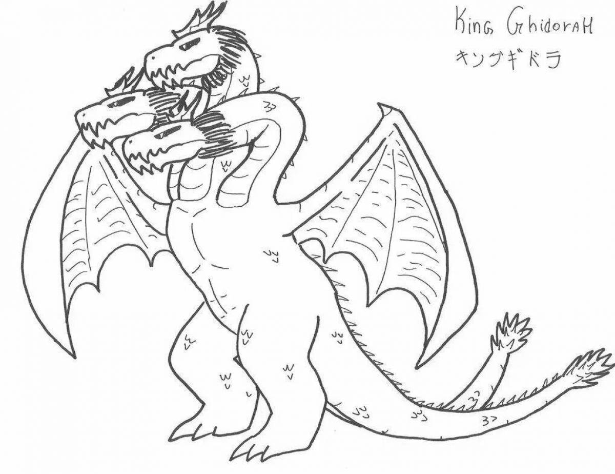 Раскраска Внушительная раскраска гидра.