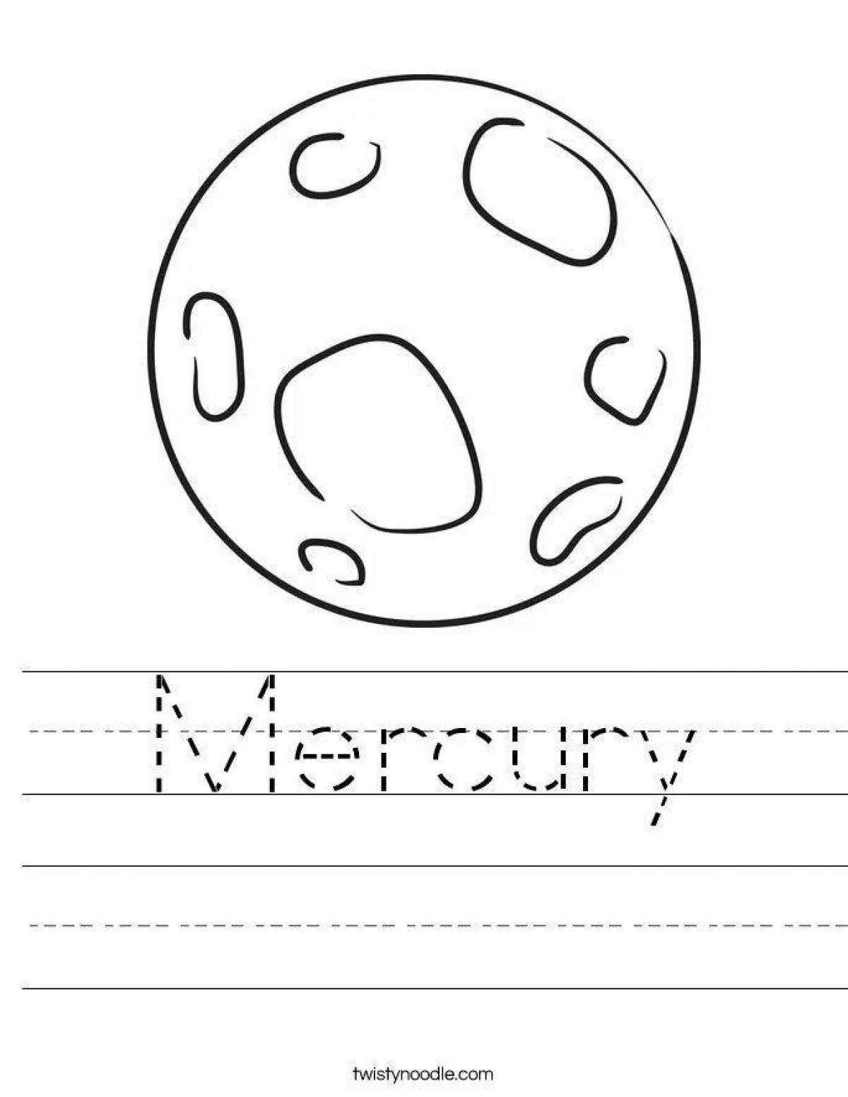 Меркурий раскраска