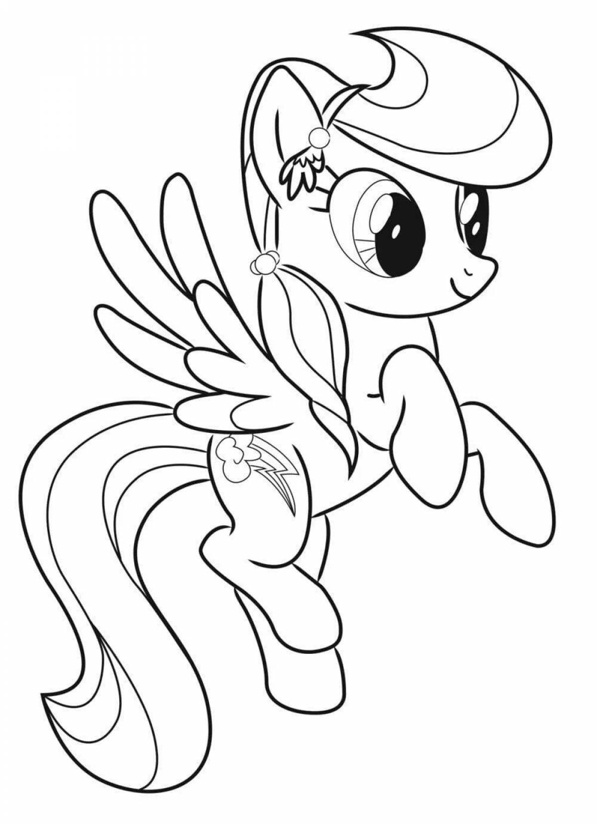 Radiant coloring page pony my little pony rainbow