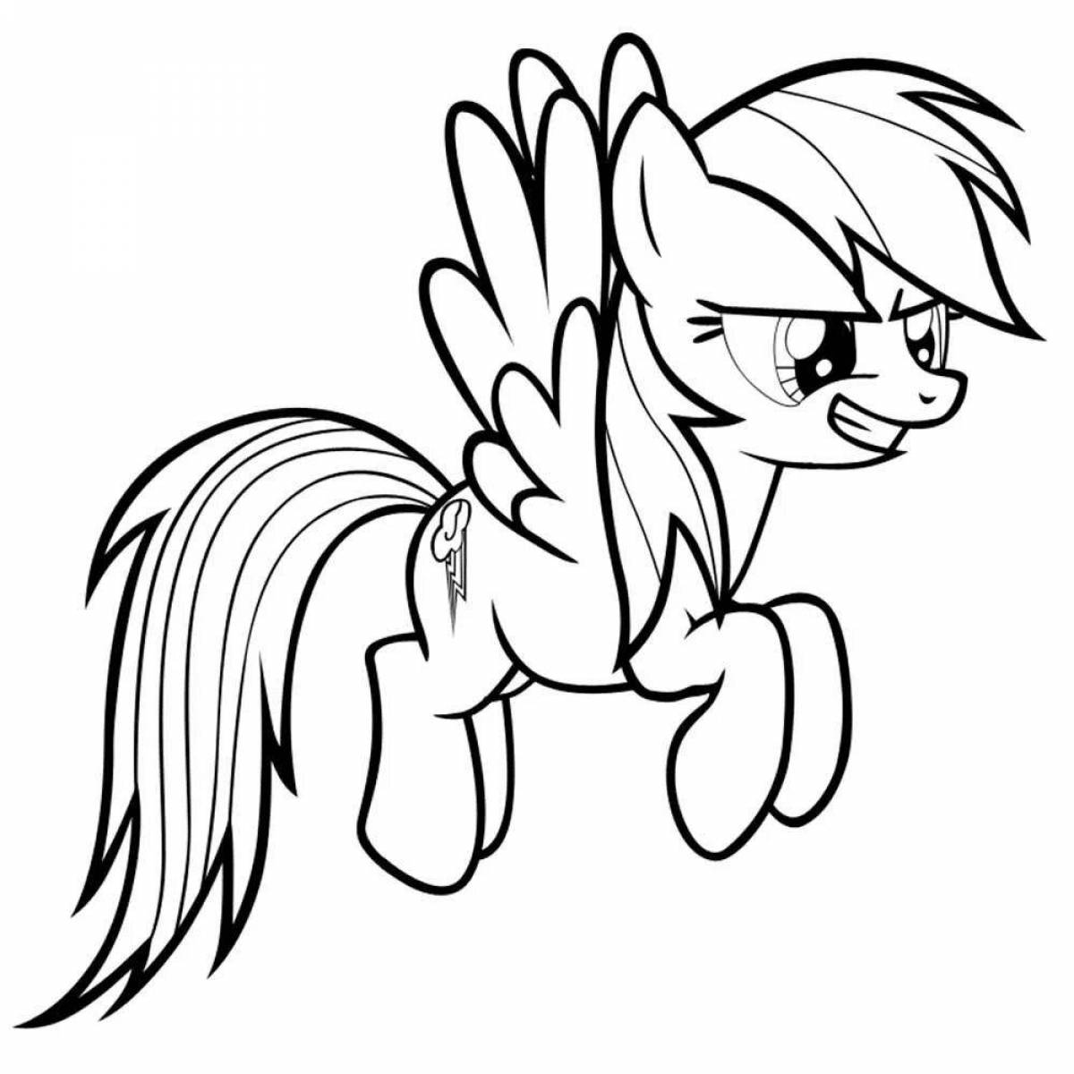 My little pony rainbow coloring page