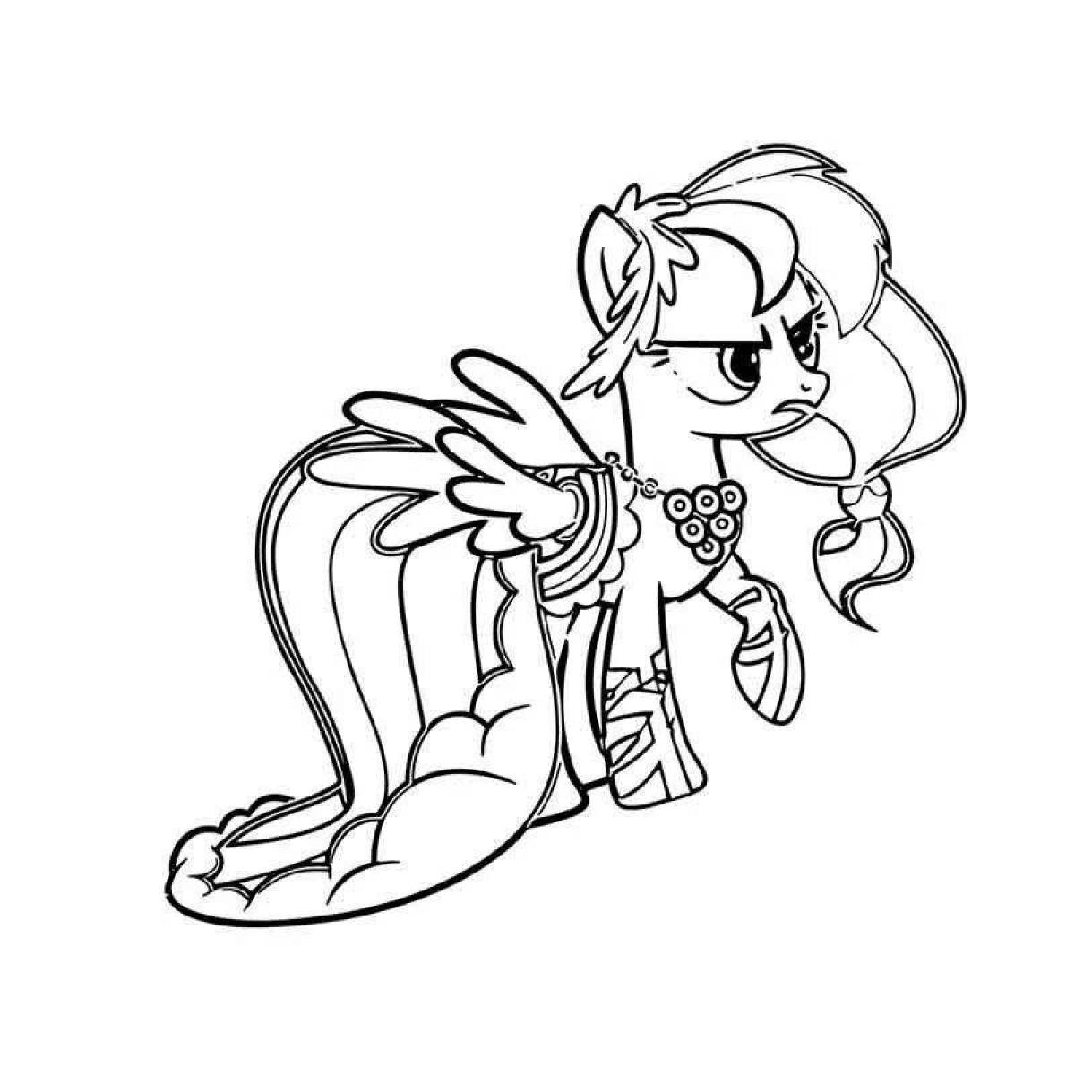 Dazzling coloring page pony my little pony rainbow