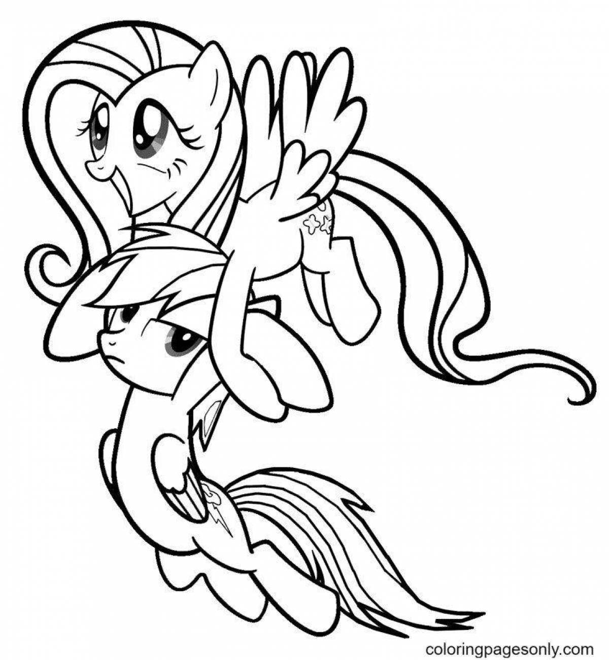 My little pony rainbow coloring page