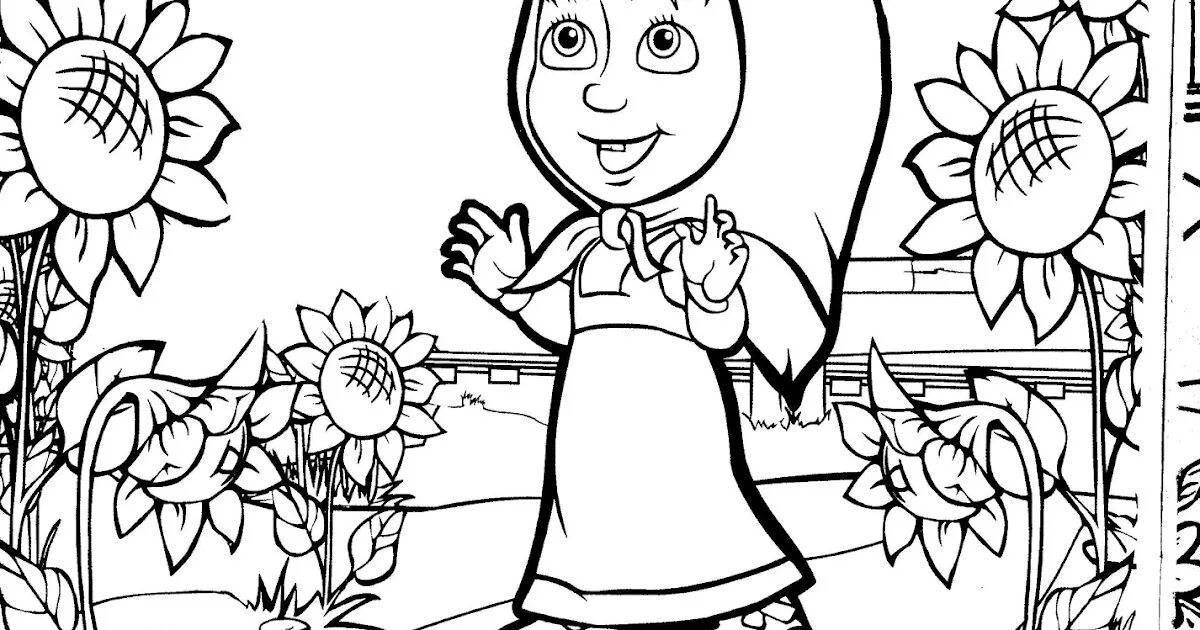 Fun coloring Masha and the bear