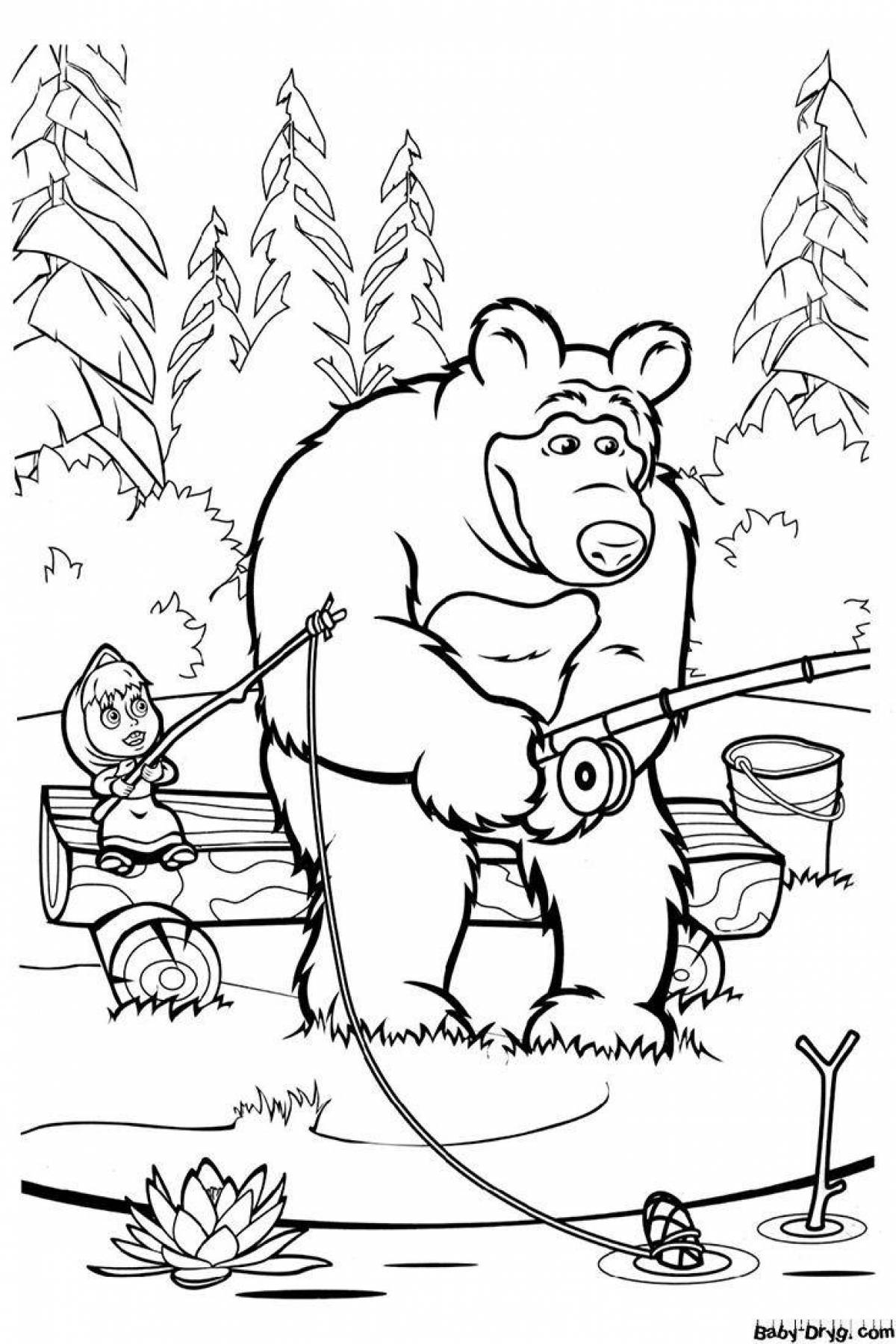 Brilliant masha and the bear coloring book