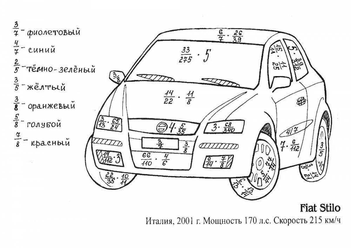 Crazy scenario coloring page