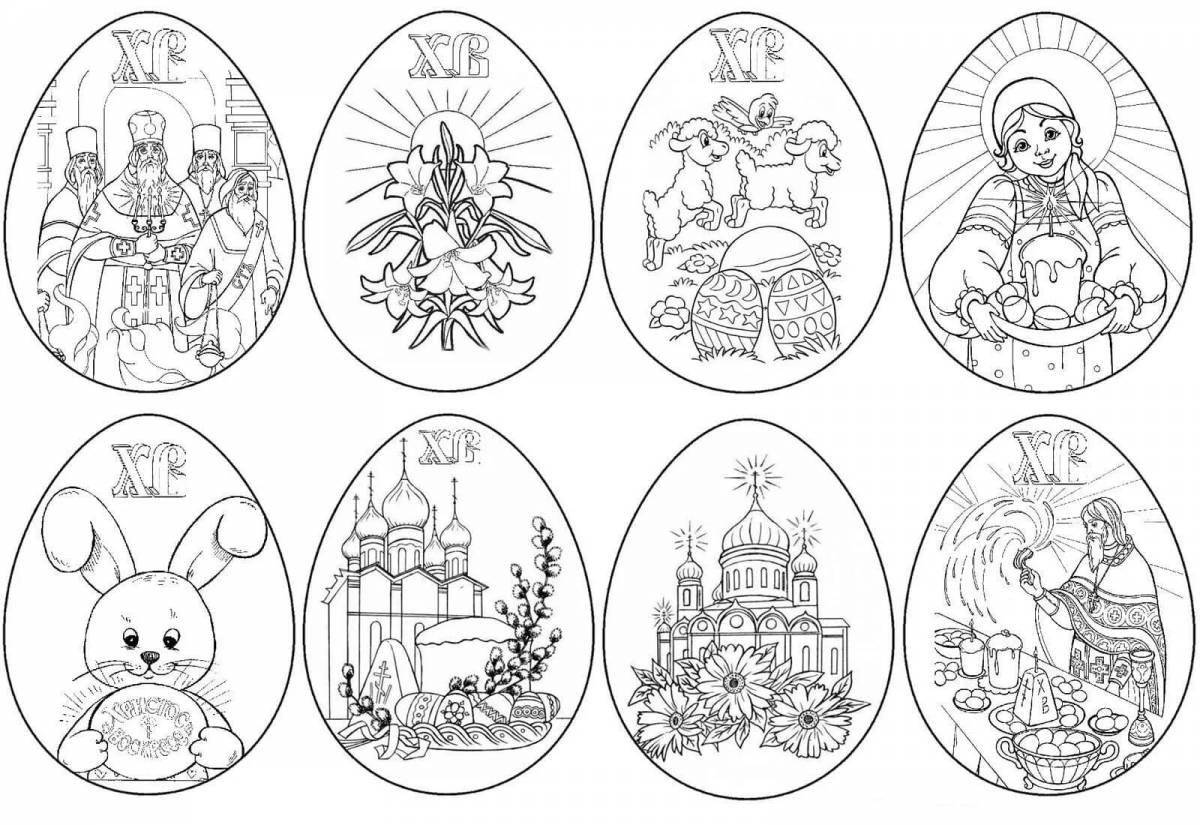 Glitter Easter coloring book