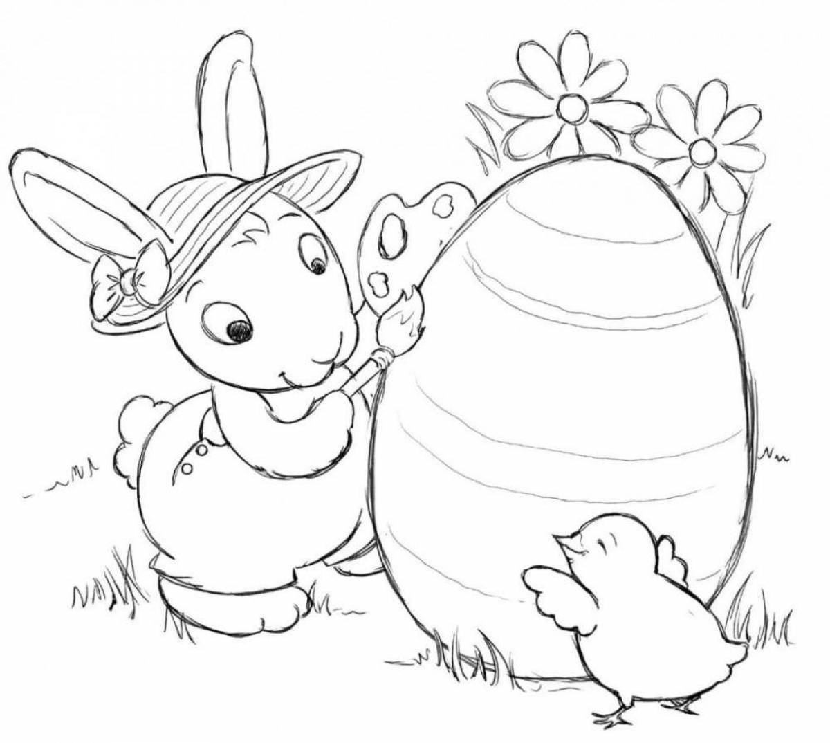 Exotic easter coloring book