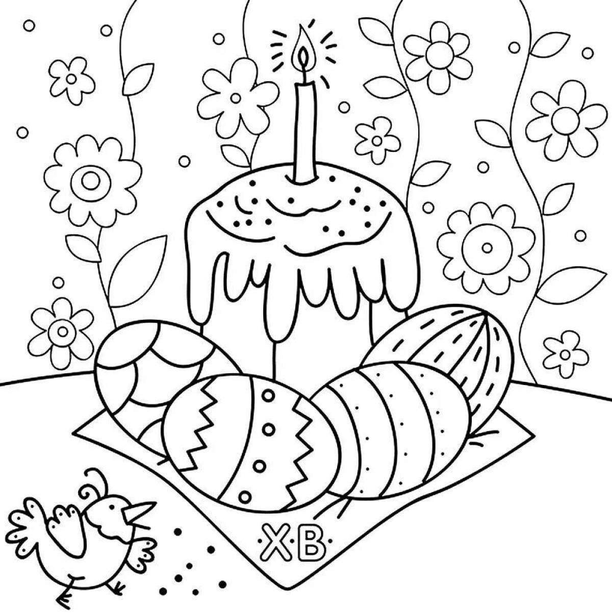 Glamorous easter coloring book