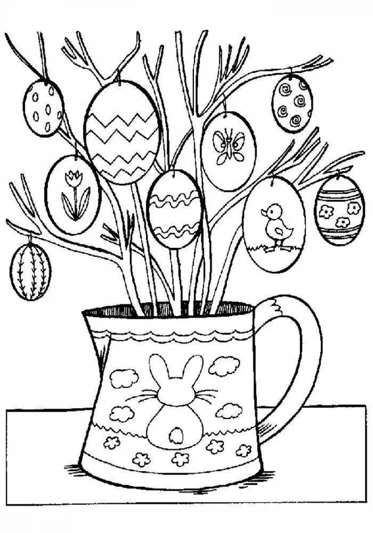 Luxurious easter coloring book
