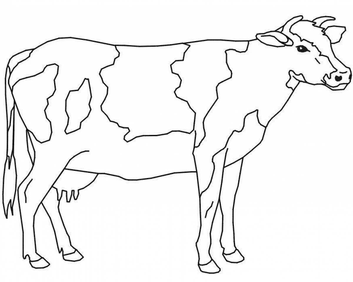 Раскраска смелая корова