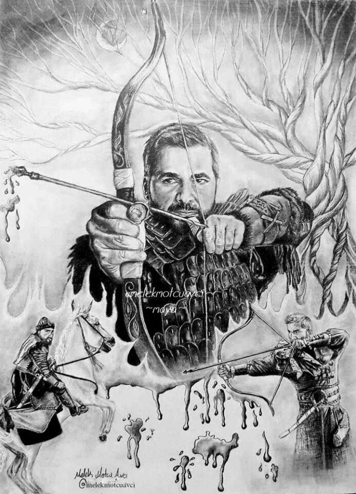 Яркая раскраска эртугрул