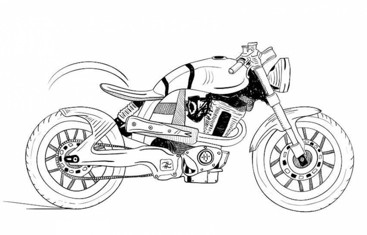 Bright bicycle coloring page