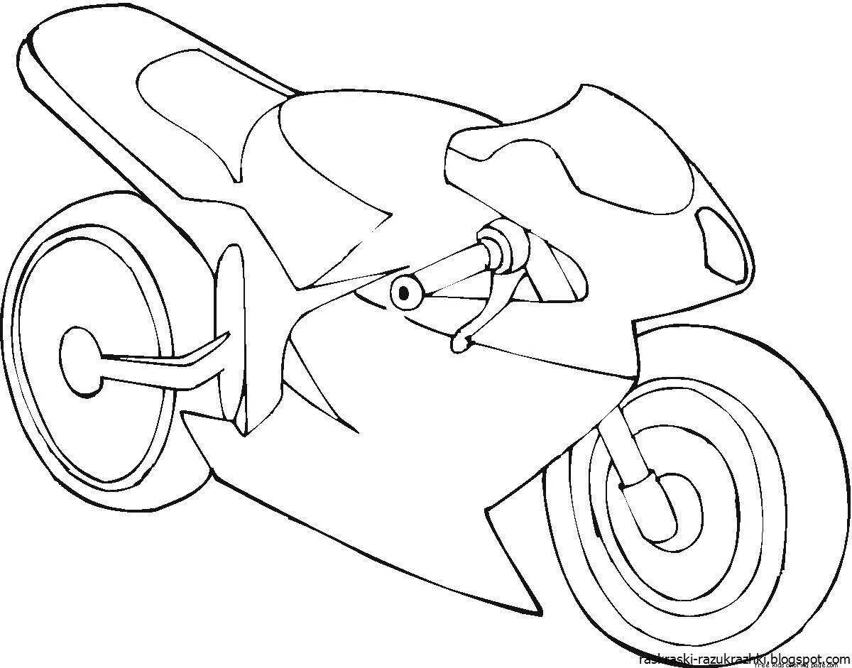 Fabulous bike coloring page