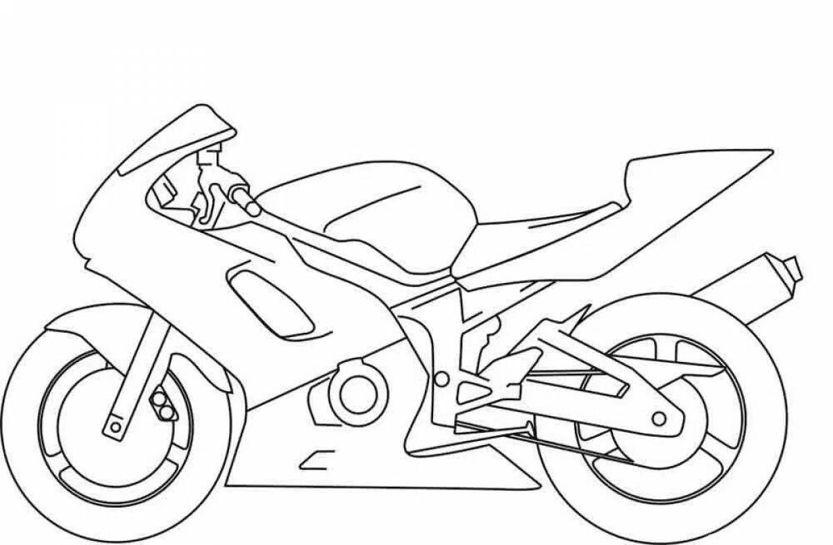 Exciting bike coloring