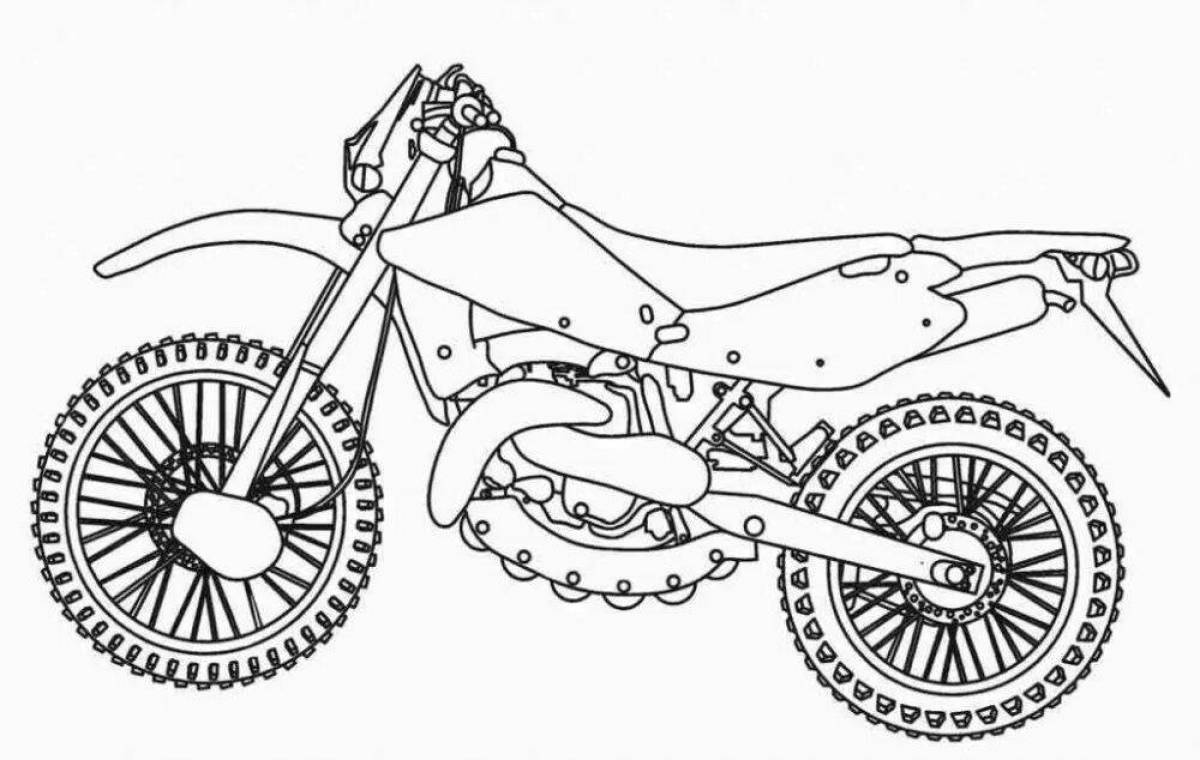 Violent bike coloring page