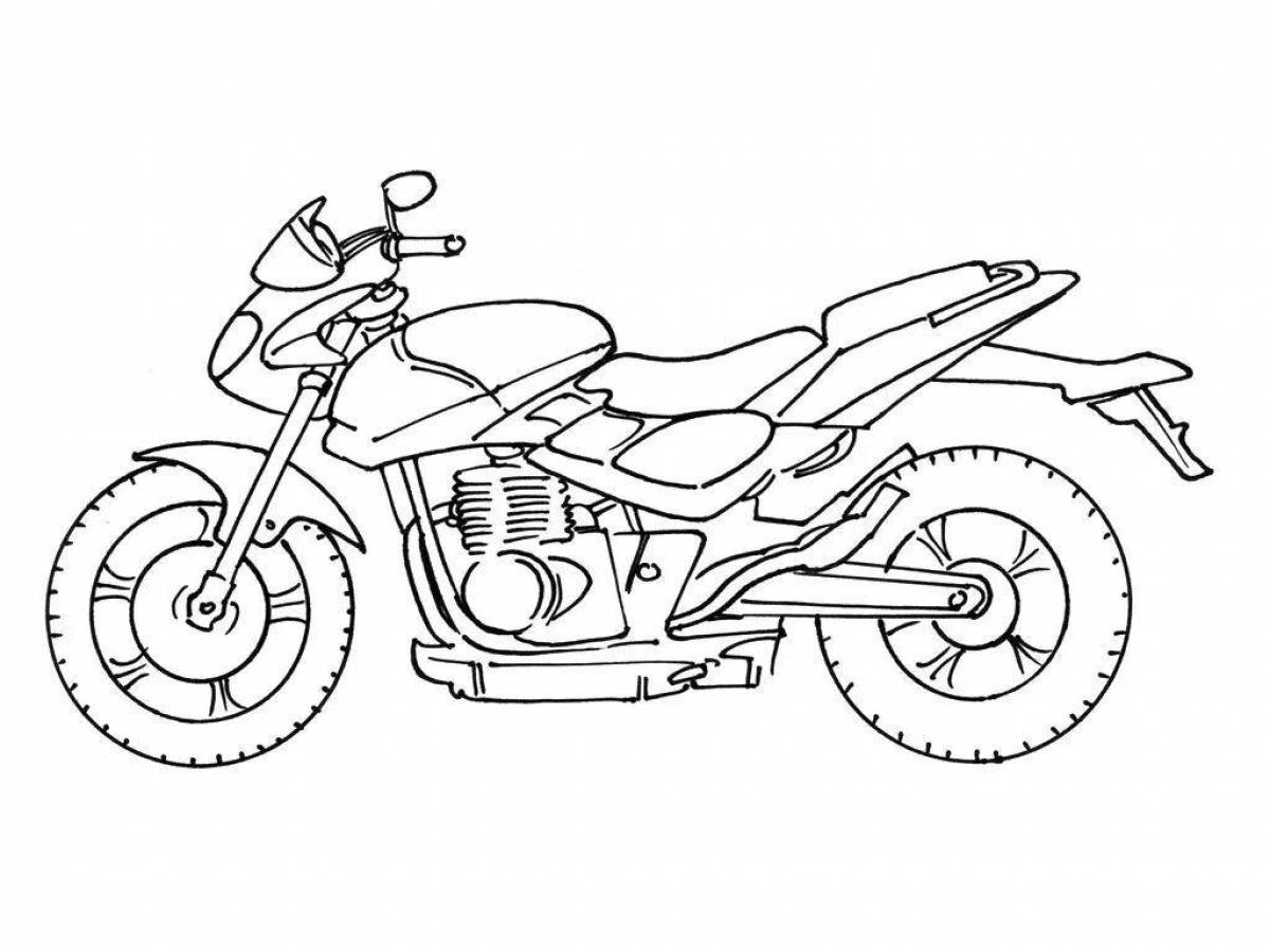 Coloring page energetic bike