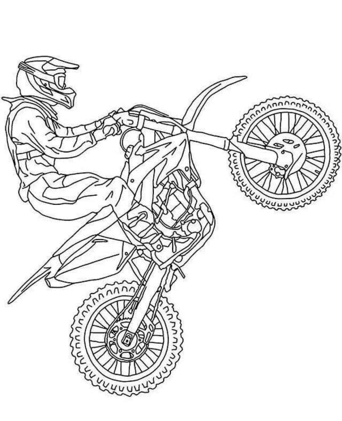 Exotic bike coloring page