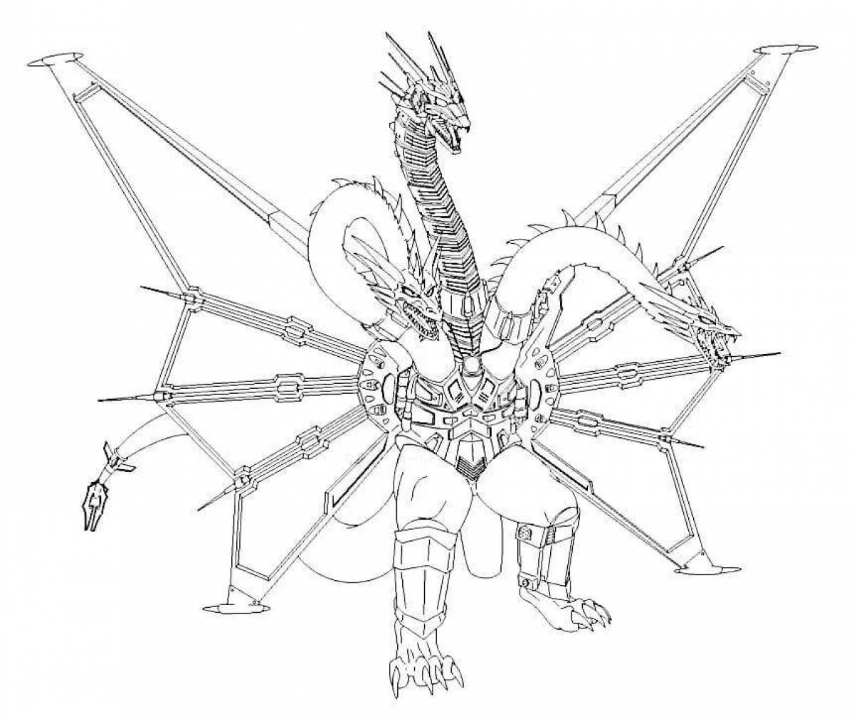 Large hydra coloring page