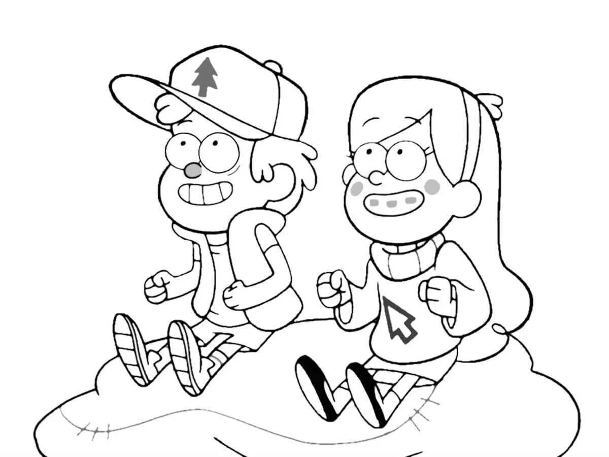 Fun coloring pages for gravity falls