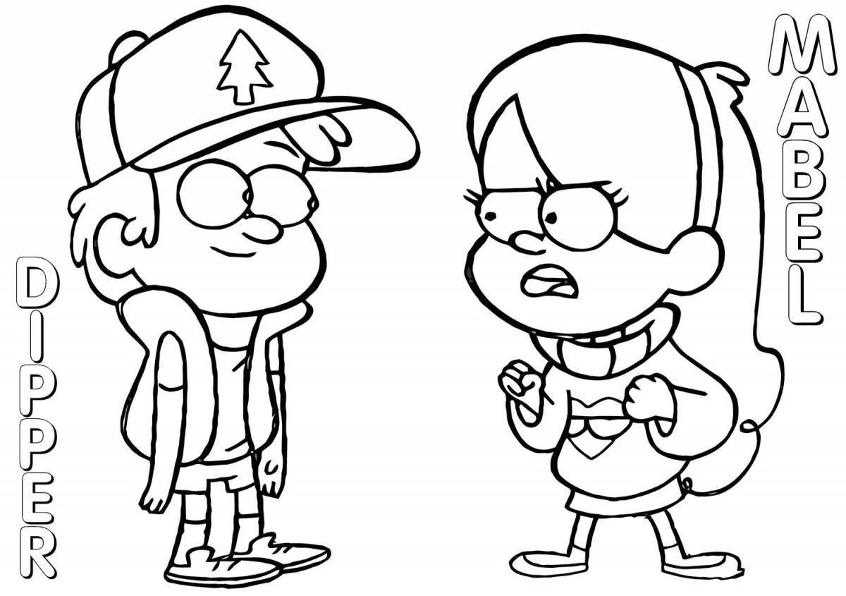 Mystical Gravity Falls Coloring Pages